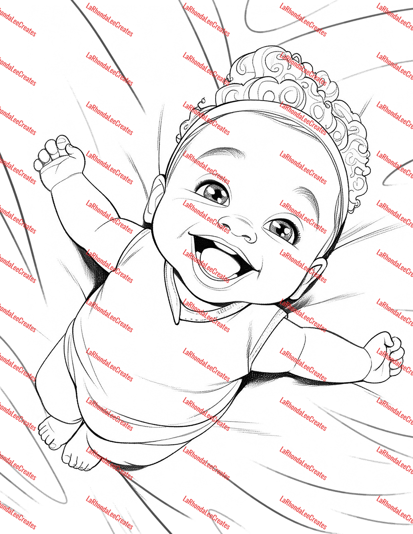 Chubby Cheeks & Curly Crowns Digital Coloring Book+ 7 free covers