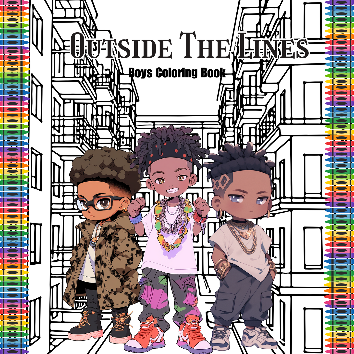 Outside The Line Boys Coloring Book