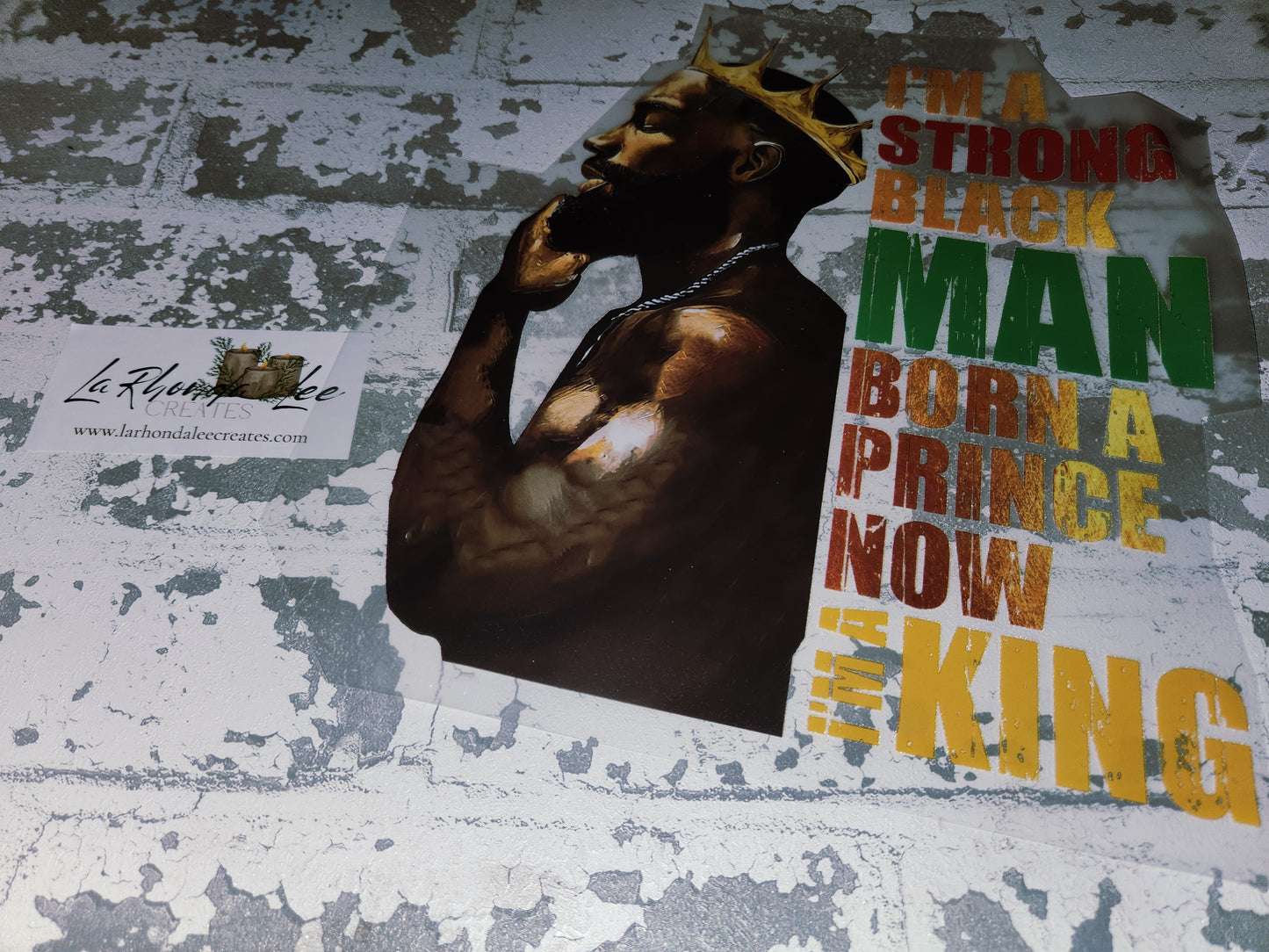 Large King Black Man/ Father's Shirt Decal