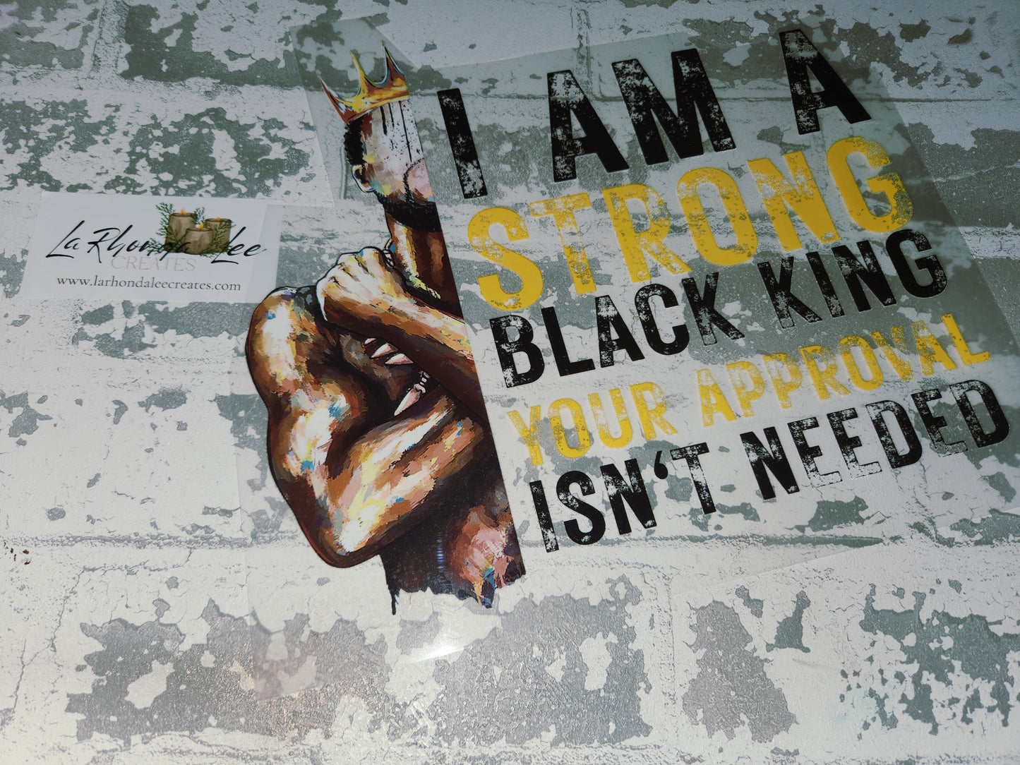 Large King Black Man/ Father's Shirt Decal