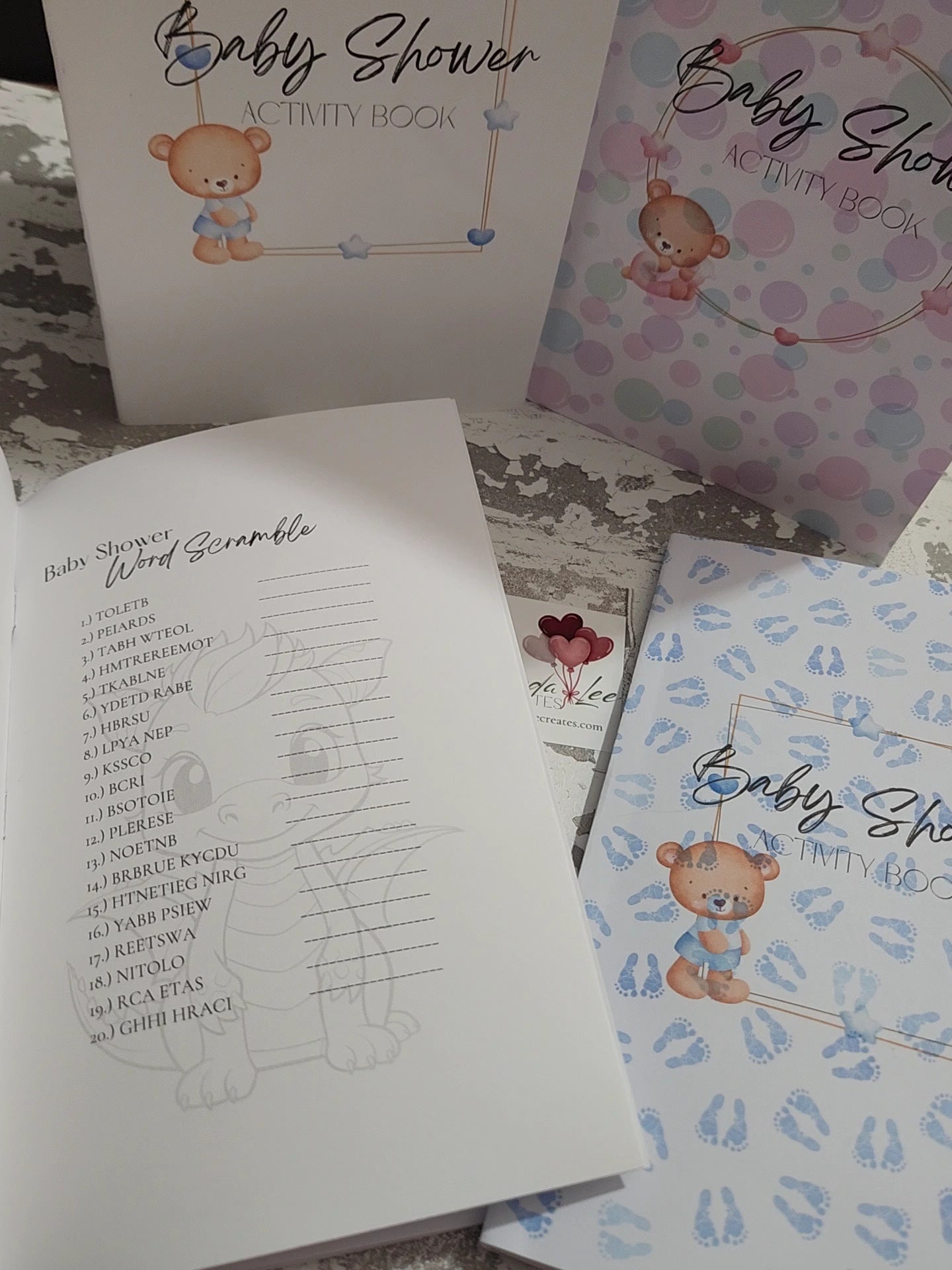 Activity Books Baby Shower