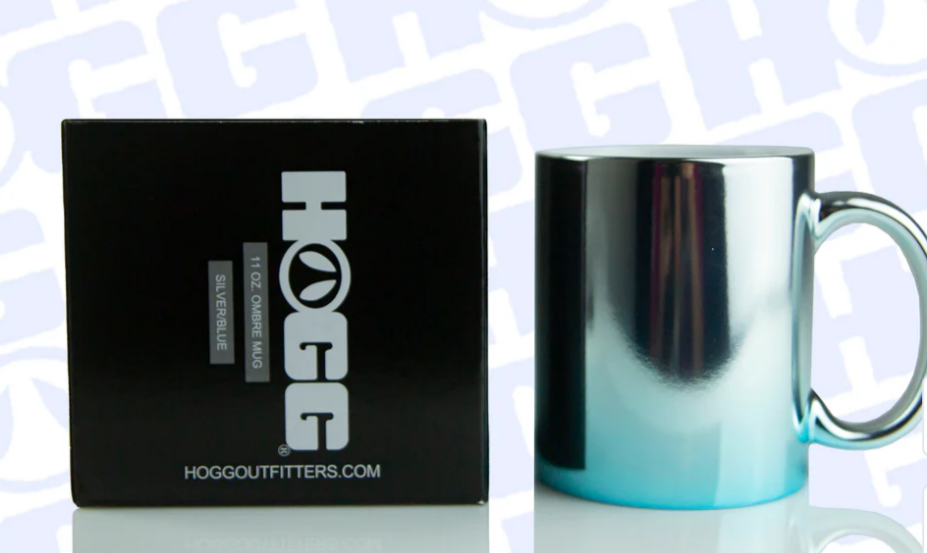 11 Oz sublimation Ombre Mug (silver/blue)