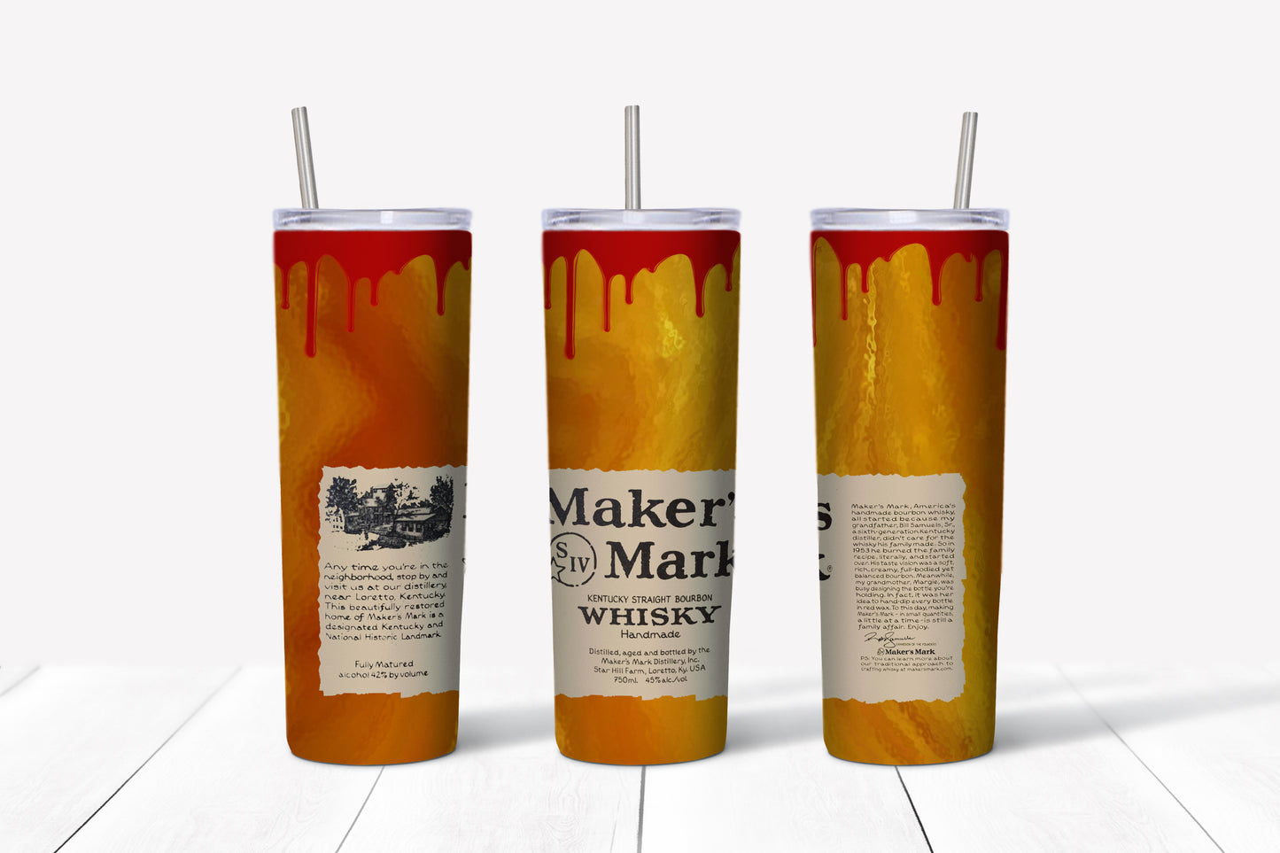 Makers Mark Whiskey Tumbler Mockup
