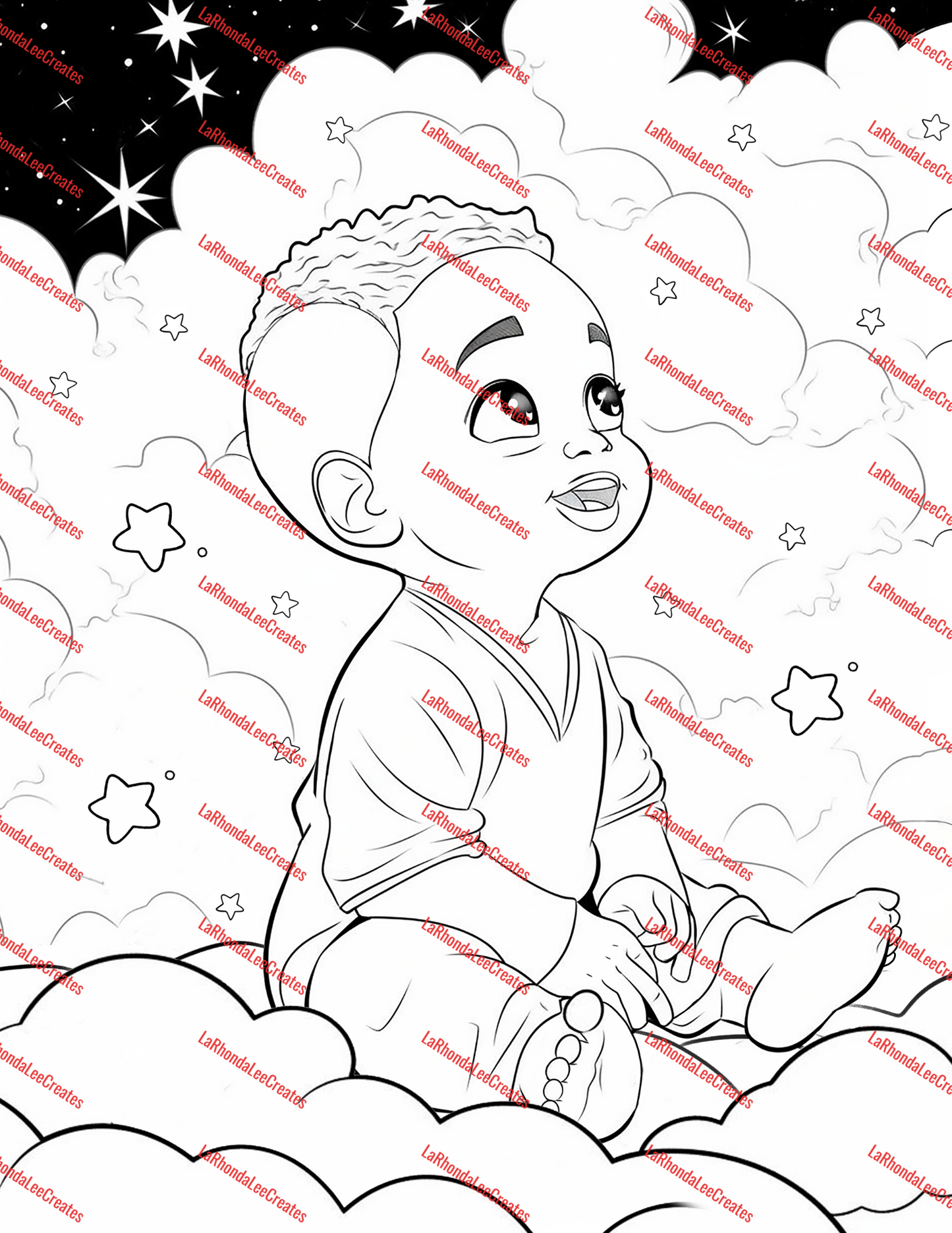 Chubby Cheeks & Curly Crowns Digital Coloring Book+ 7 free covers