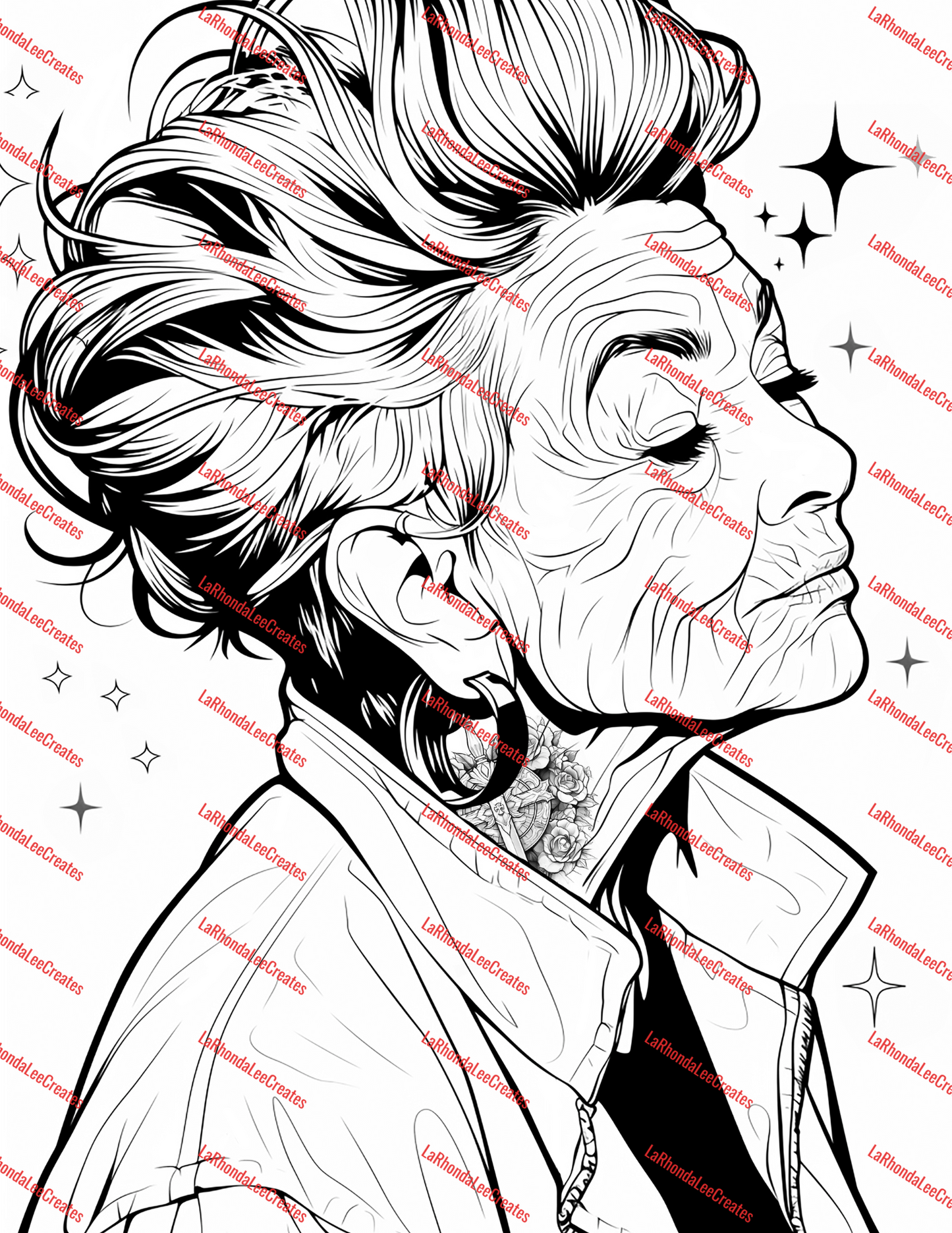 Tatted Baddies Digital Coloring Book +7 free Covers