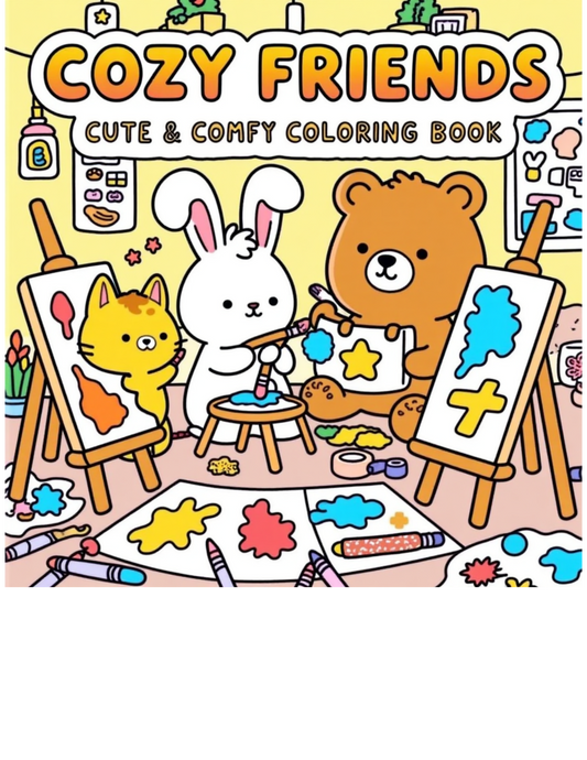 Cozy Friends Cute & Comfy Coloring Book