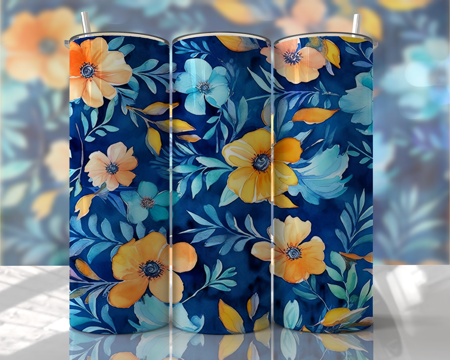 Blue/Orange Flower
