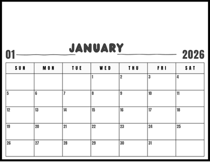 Lolipops and Gum Drops 2026 Calendar