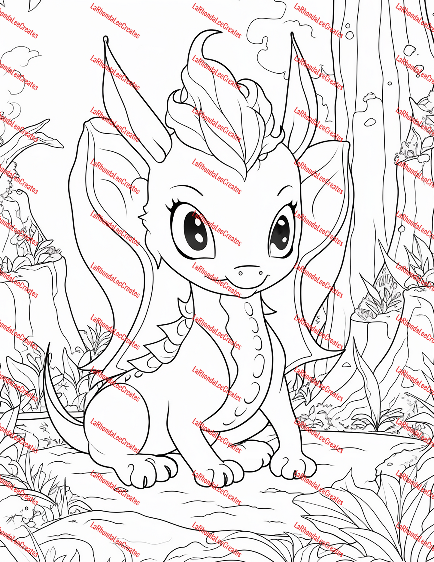 Little Dragons Digital Coloring Book