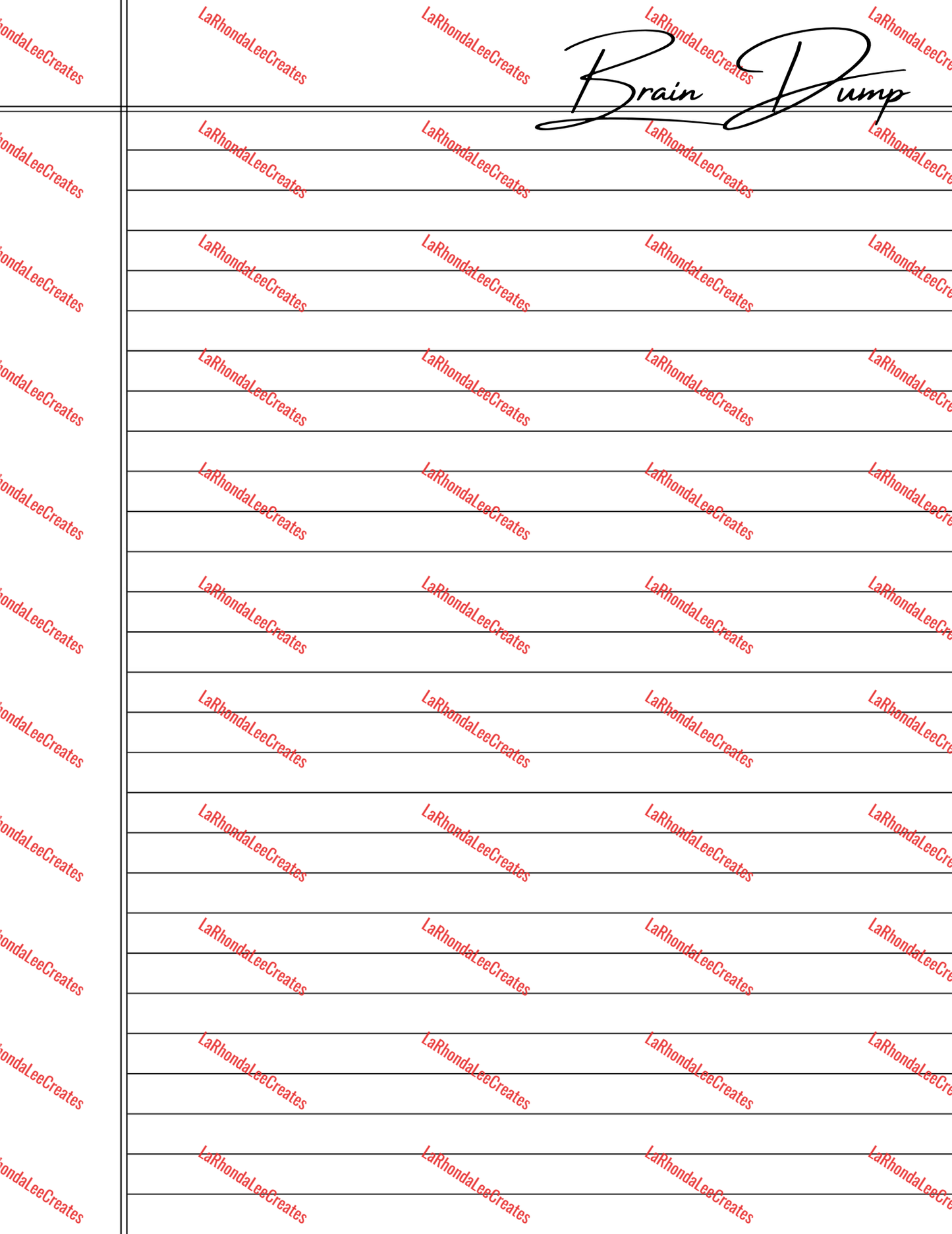 Brain Dump Journals