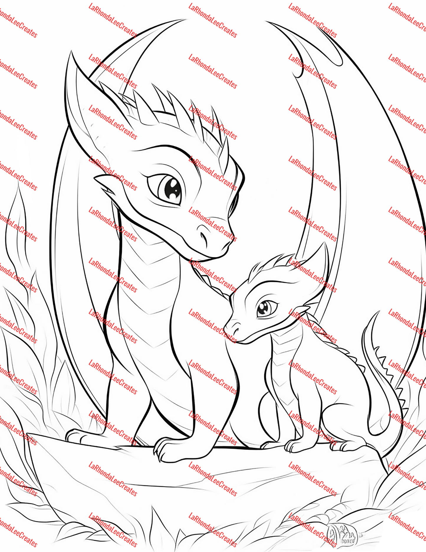 Little Dragons Digital Coloring Book