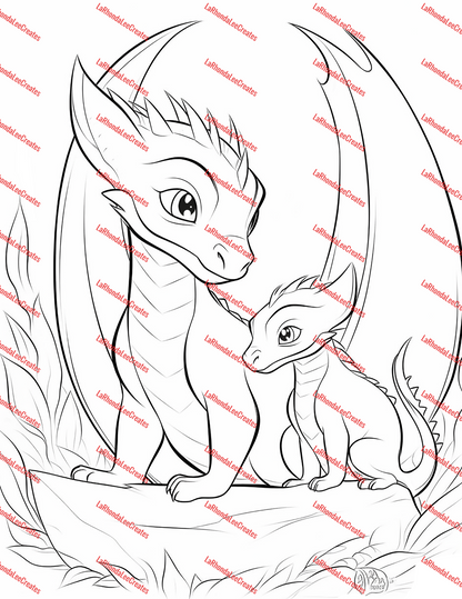 Dragons Digital Coloring Book