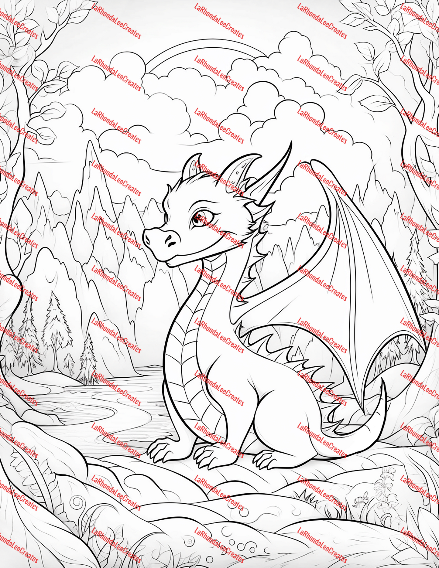 Little Dragons Digital Coloring Book