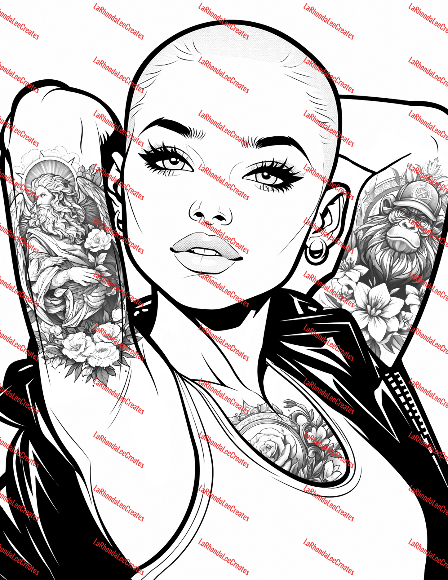 Tatted Baddies Digital Coloring Book +7 free Covers