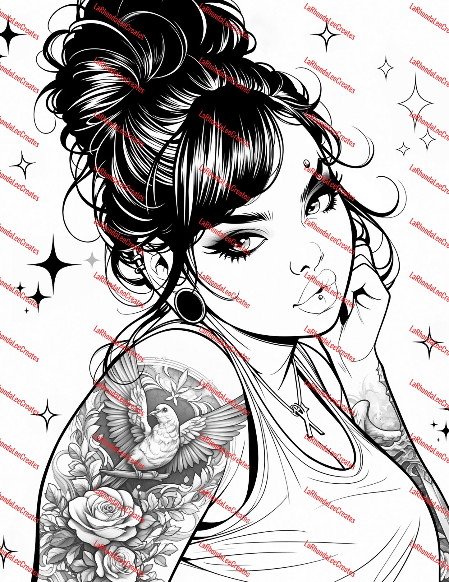 Tatted Baddies Digital Coloring Book +7 free Covers