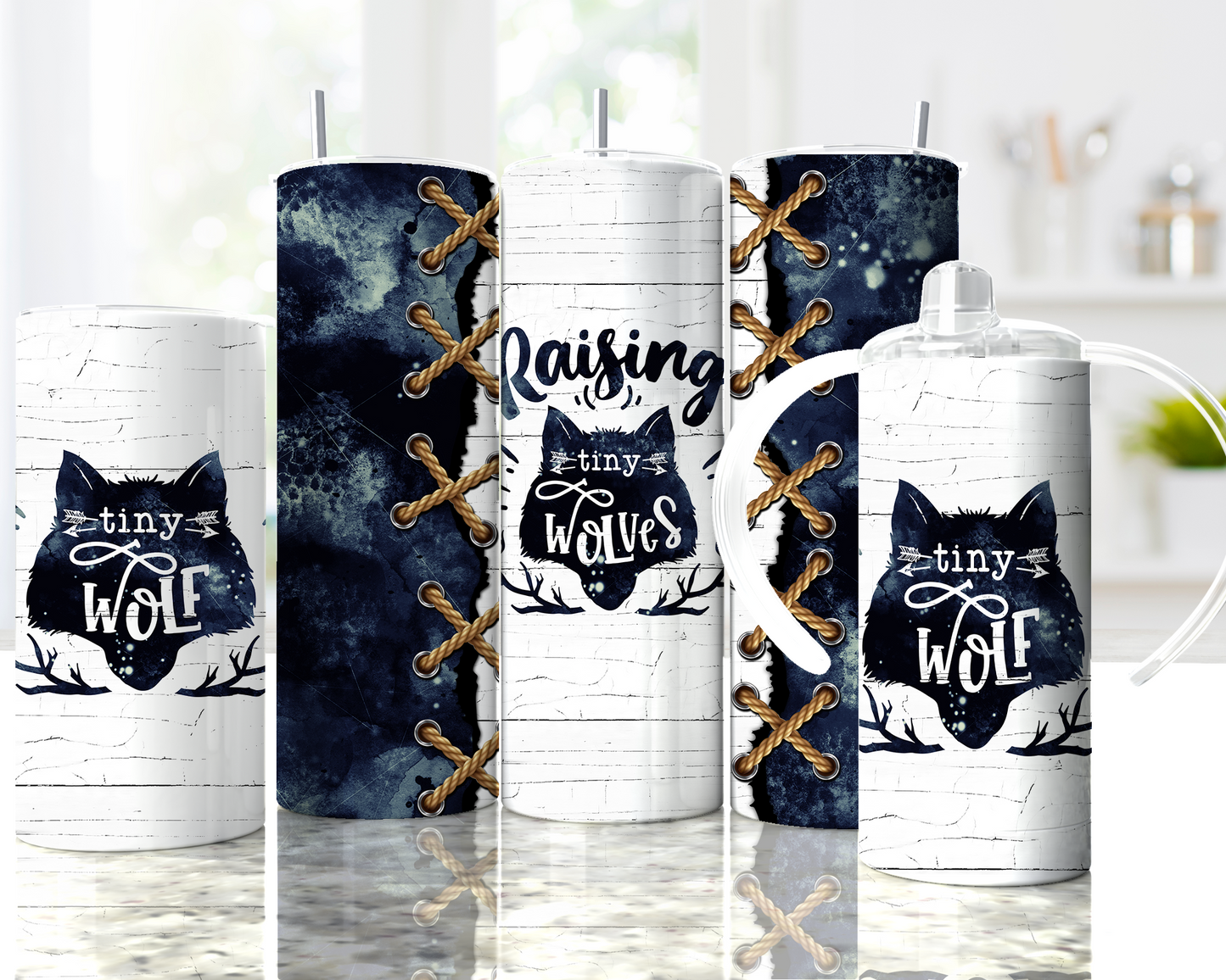 Raising Tiny Wolf Mommy and Me Cup Bundle