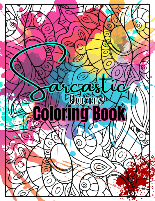 Sarcastic Quotes Coloring Book Digital Download