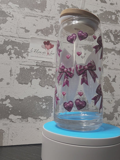 Pink Bow 20 oz tumbler