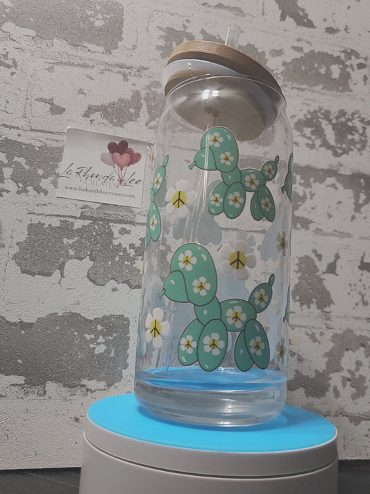 Balloonn Pup 20oz Glass Tumbler