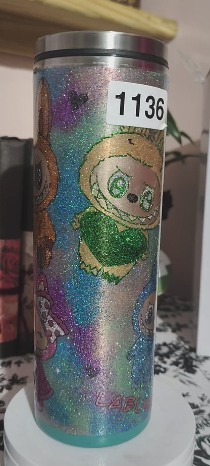 1136-Labubu 20 Oz skinny slurp tumbler