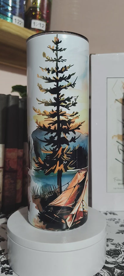 1389- Camping Tumbler 20oz