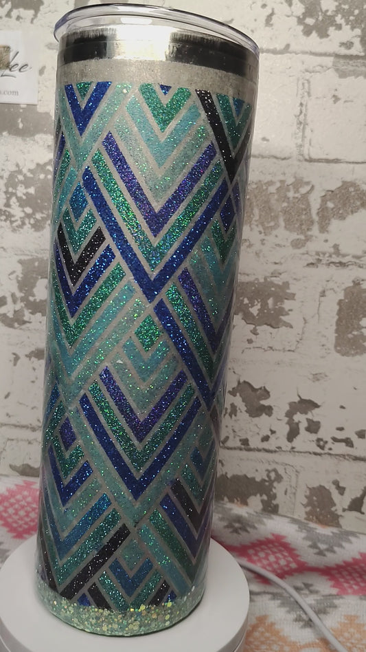Blue Tangram 30 Oz tumbler