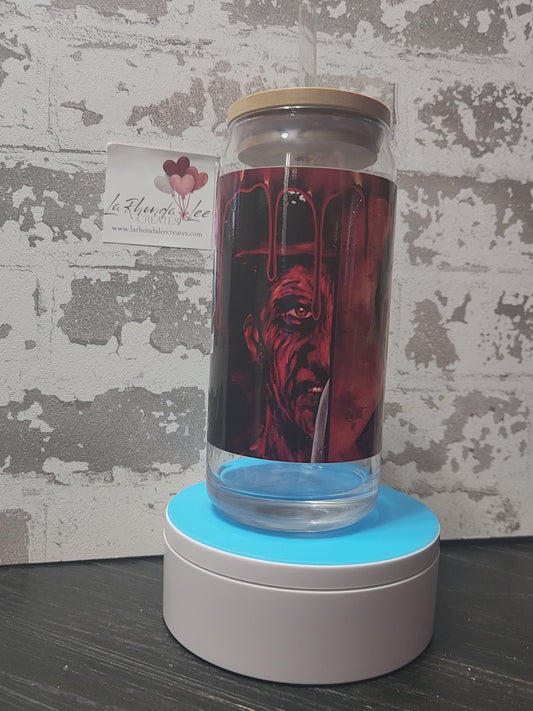 Horror 4 20oz glass tumbler