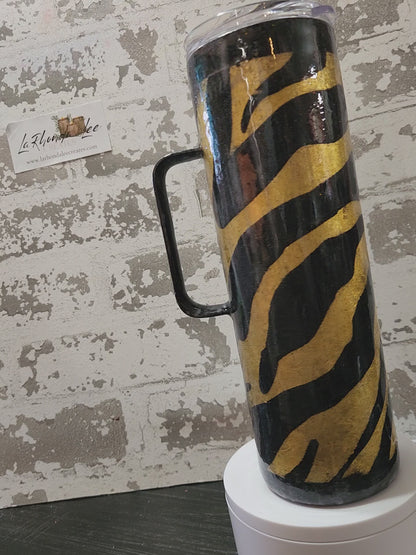 1199-Zebra print 30 Oz hoggdle