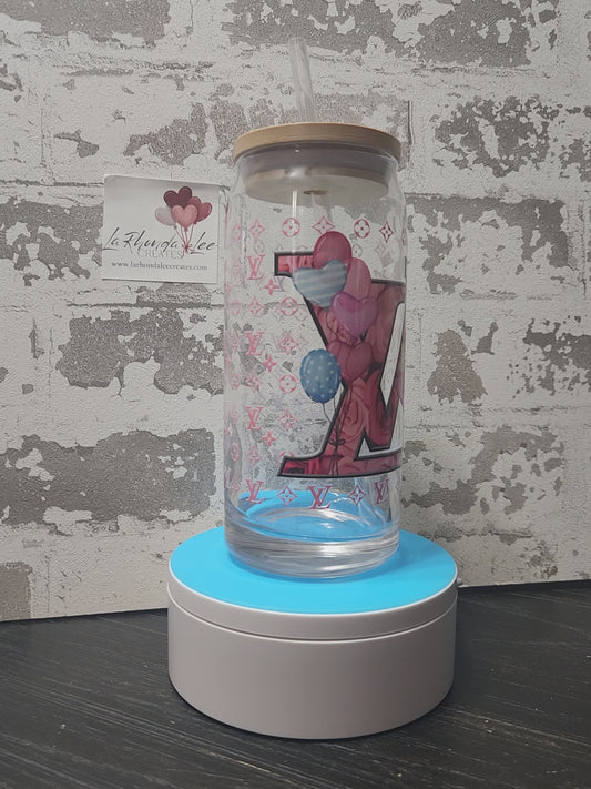 Designer LV 20oz glass tumbler