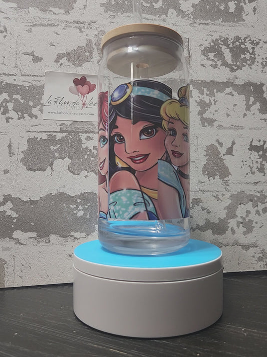 Princess Disney 20oz glass tumbler