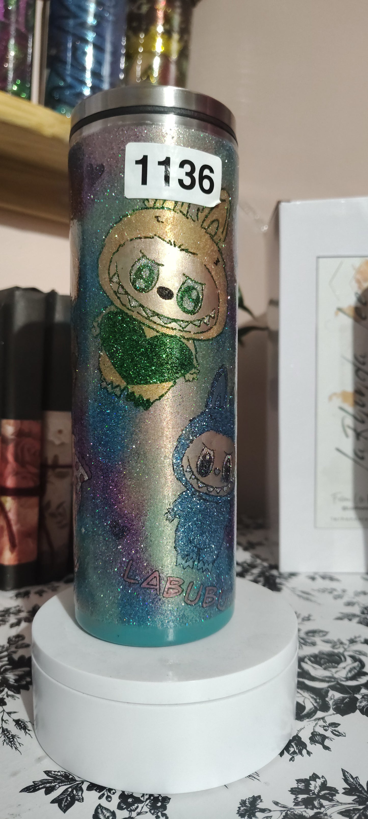 1136-Labubu 20 Oz skinny slurp tumbler
