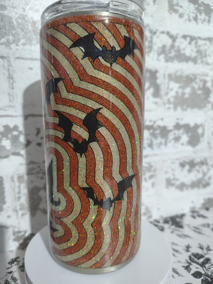 1135-Bat Haunt 15 Oz Duo Skinny Tumbler