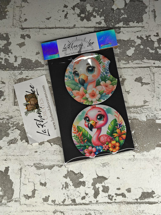 Cute Flamingo Coaster 2pk