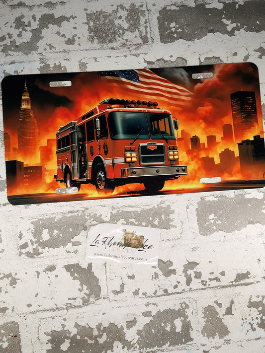 Fire Truck License Plate