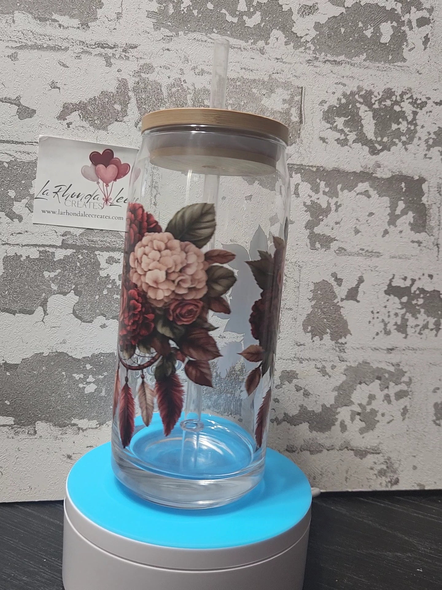 Be Stronger 20oz glass tumbler
