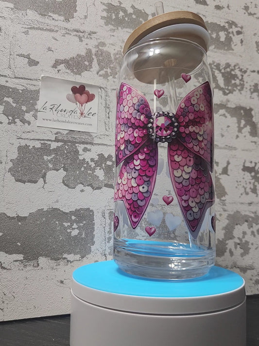 Pink Bow 20 oz tumbler