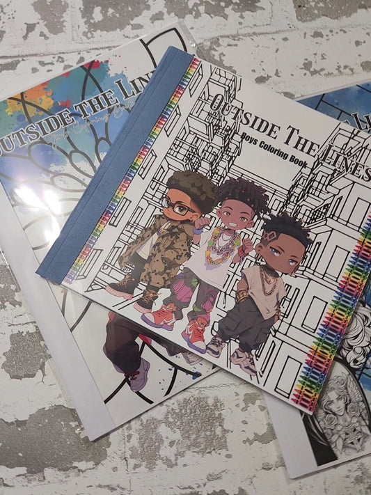 Boys outside the lines coloring book Vol 1