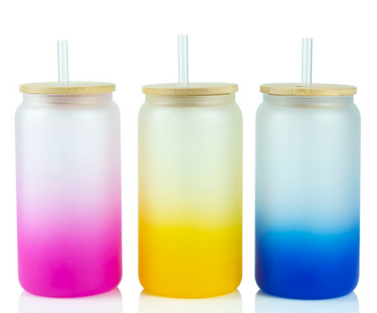 16 Oz sublimation Glass Can (read description)