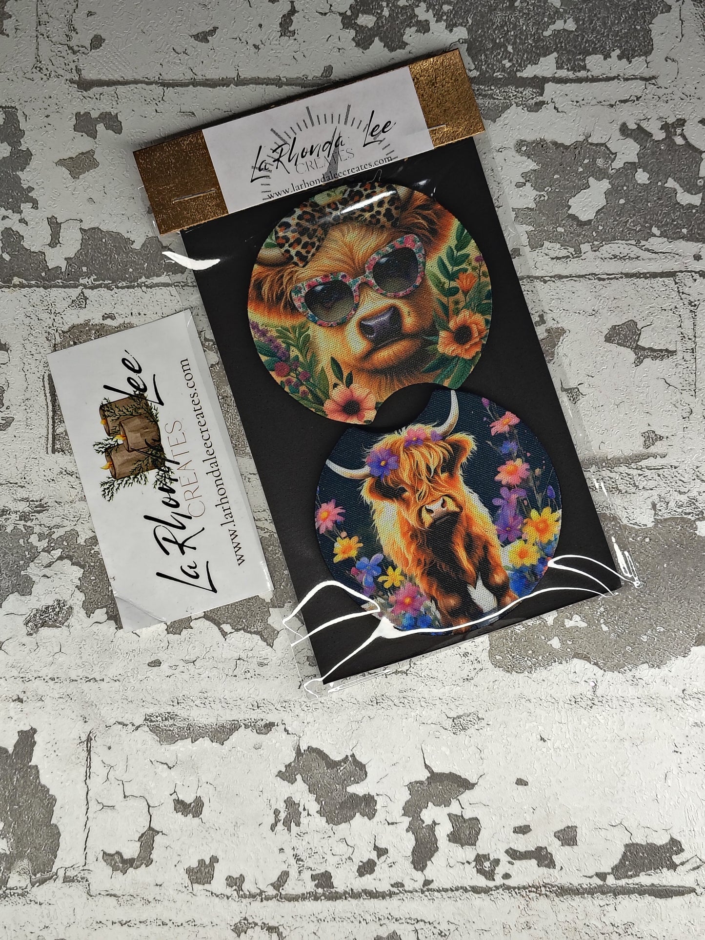 Cool Highland Cow Coaster 2pk