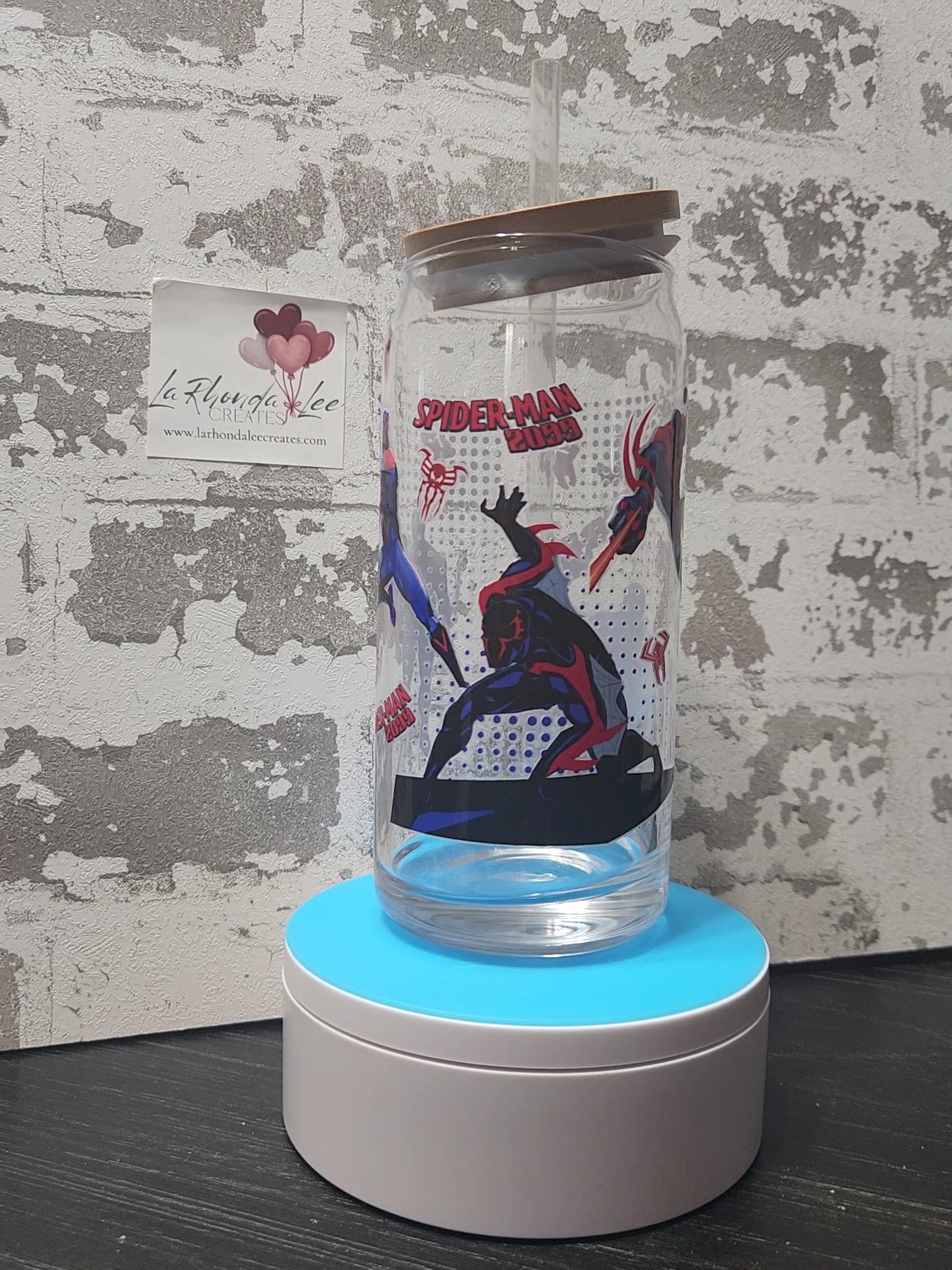 2099 Spiderman 20oz glass tumbler