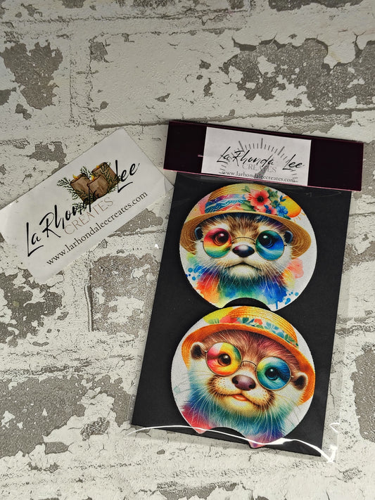 Otters Coasters 2pk