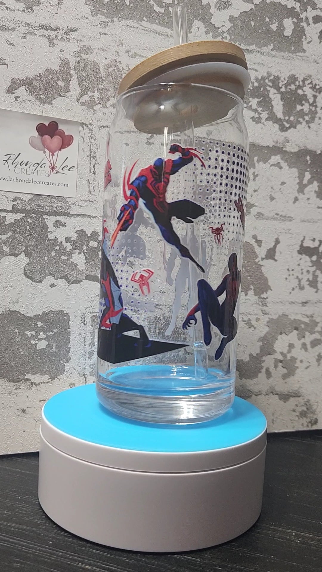 2099 Spiderman 20oz glass tumbler