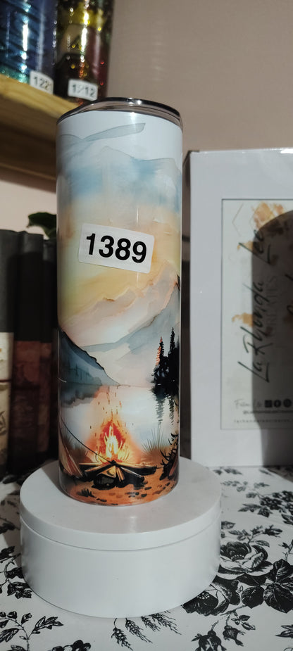 1389- Camping Tumbler 20oz