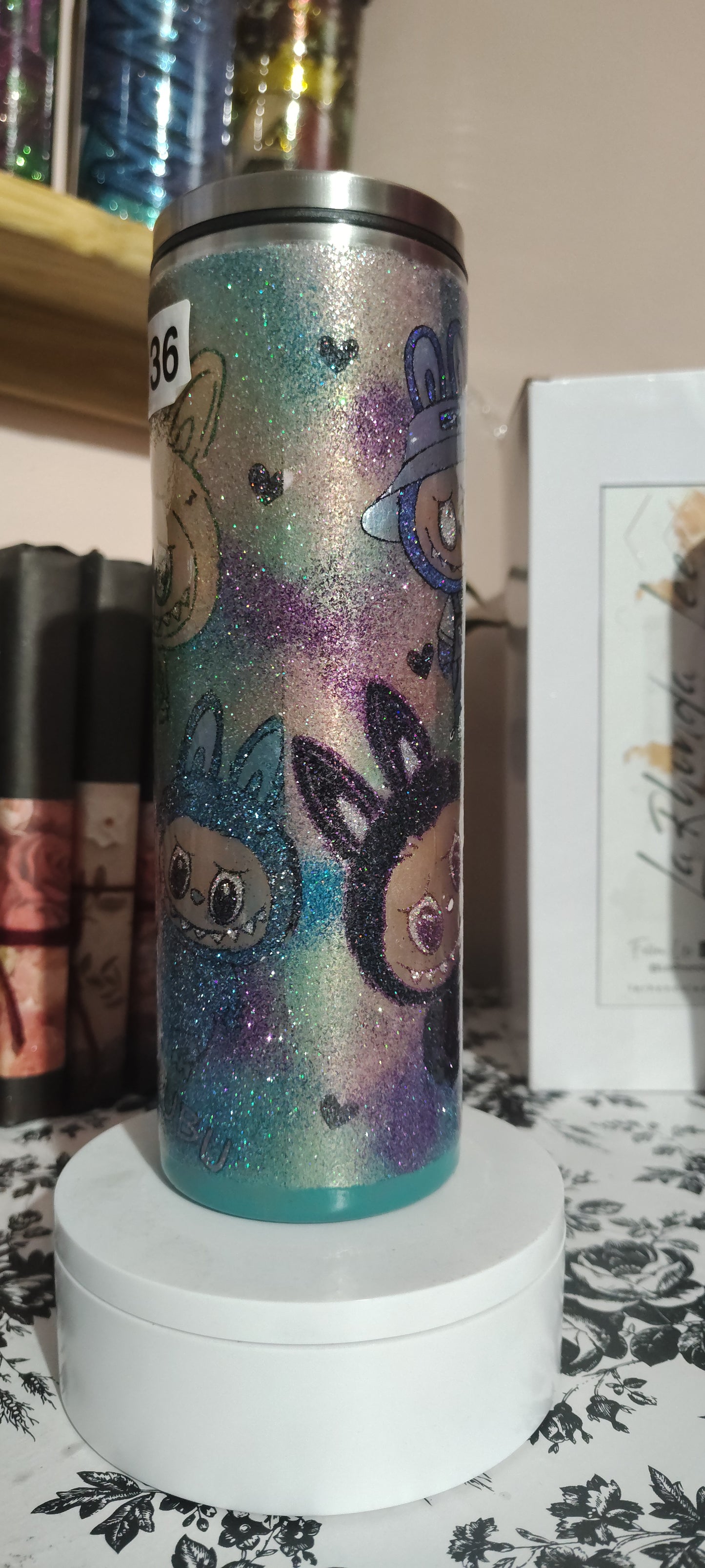 1136-Labubu 20 Oz skinny slurp tumbler