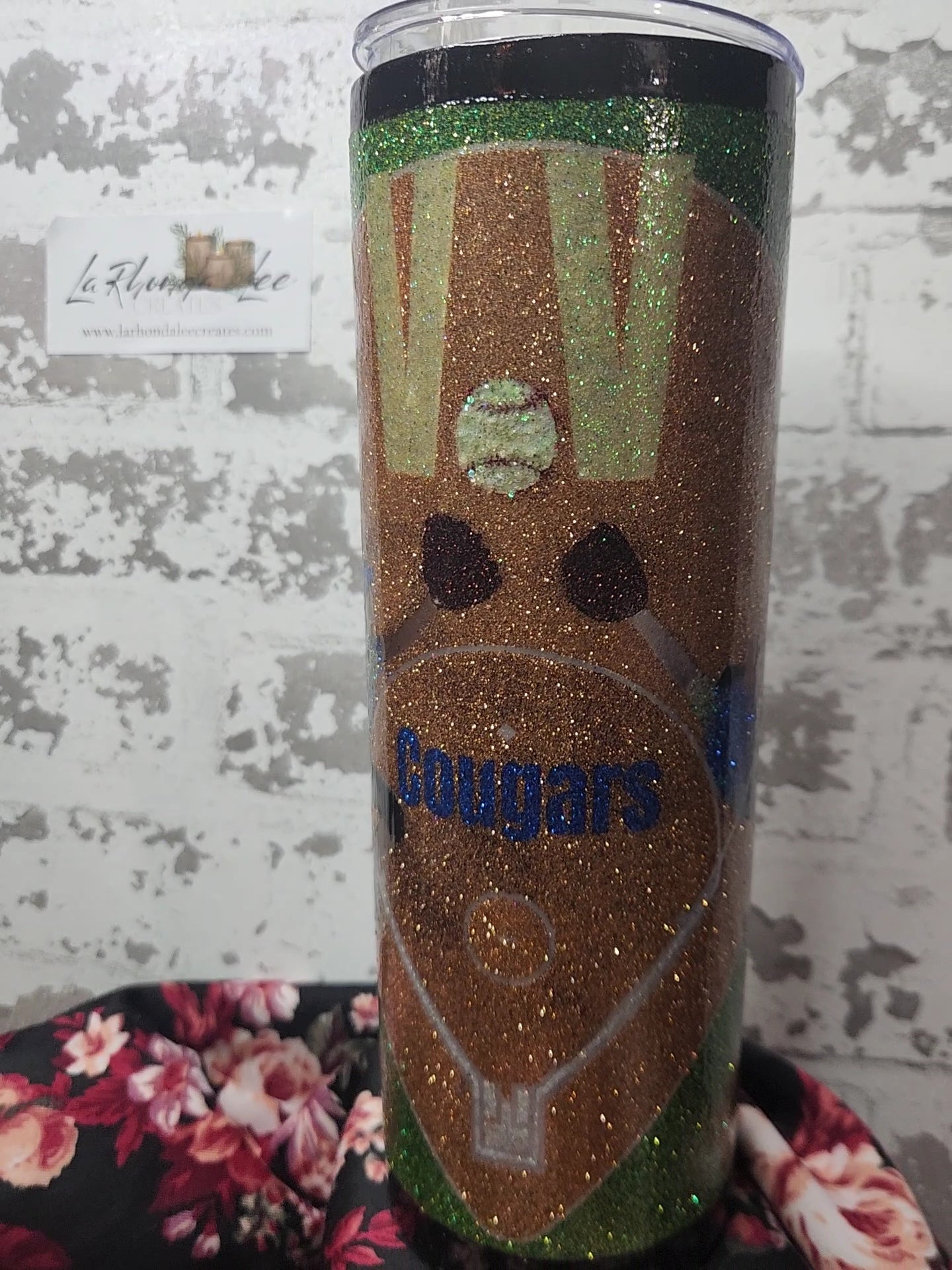 VV Cougars Softball 30 Oz Tumbler