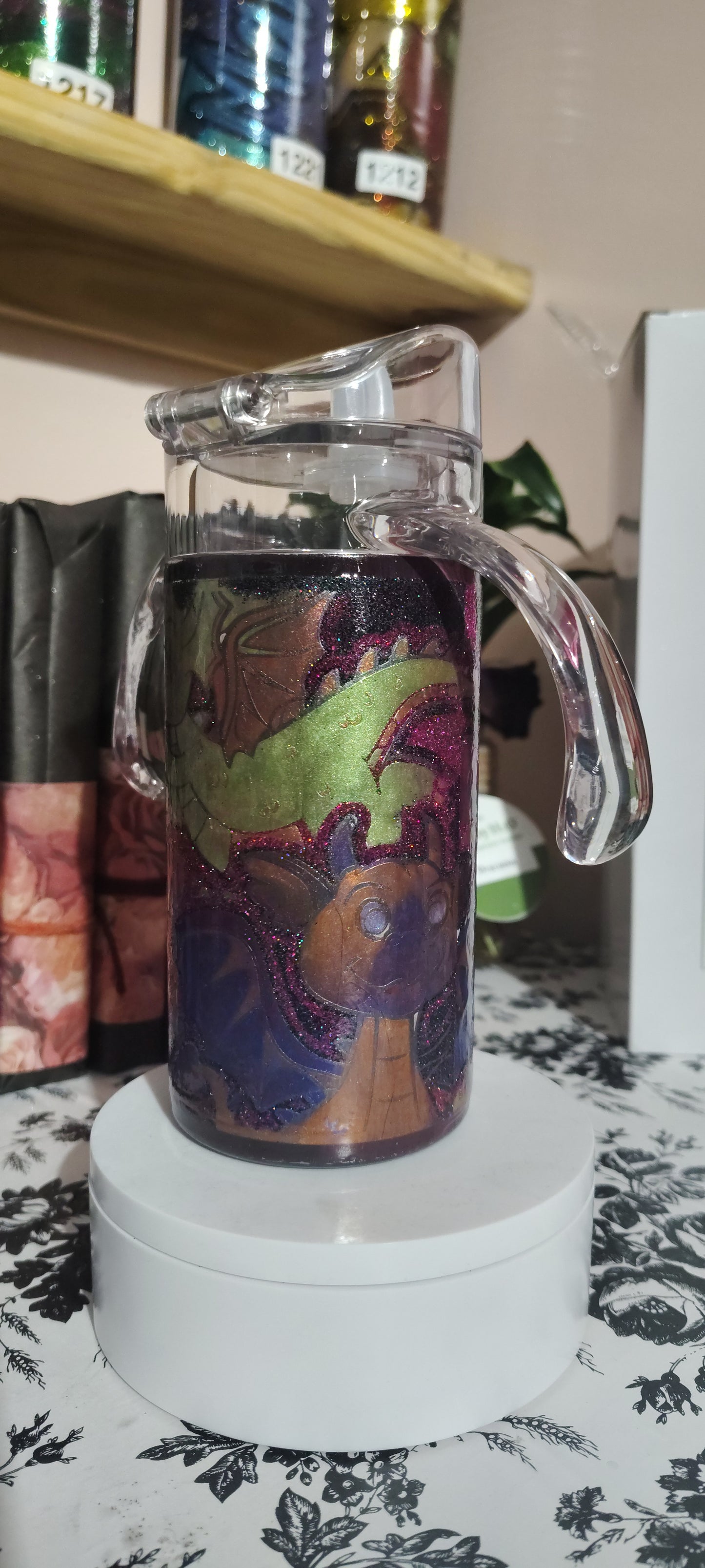 1138-Dragon Pink 12 Oz Duo Kids Tumbler
