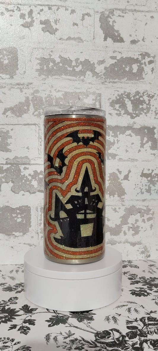 1135-Bat Haunt 15 Oz Duo Skinny Tumbler