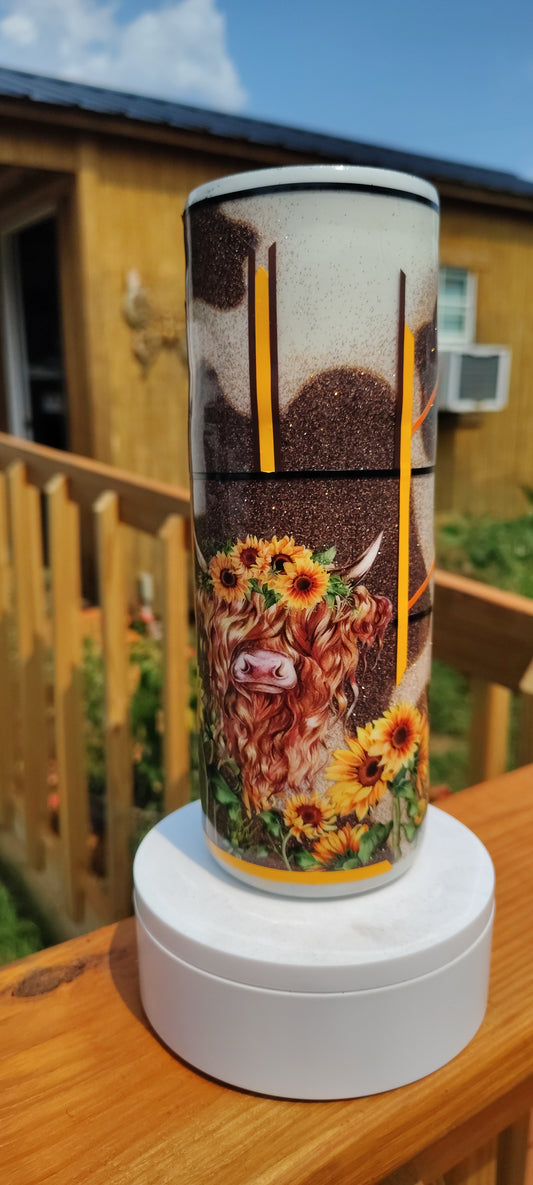 Highland Sunflower w/ Custom Handle 20oz