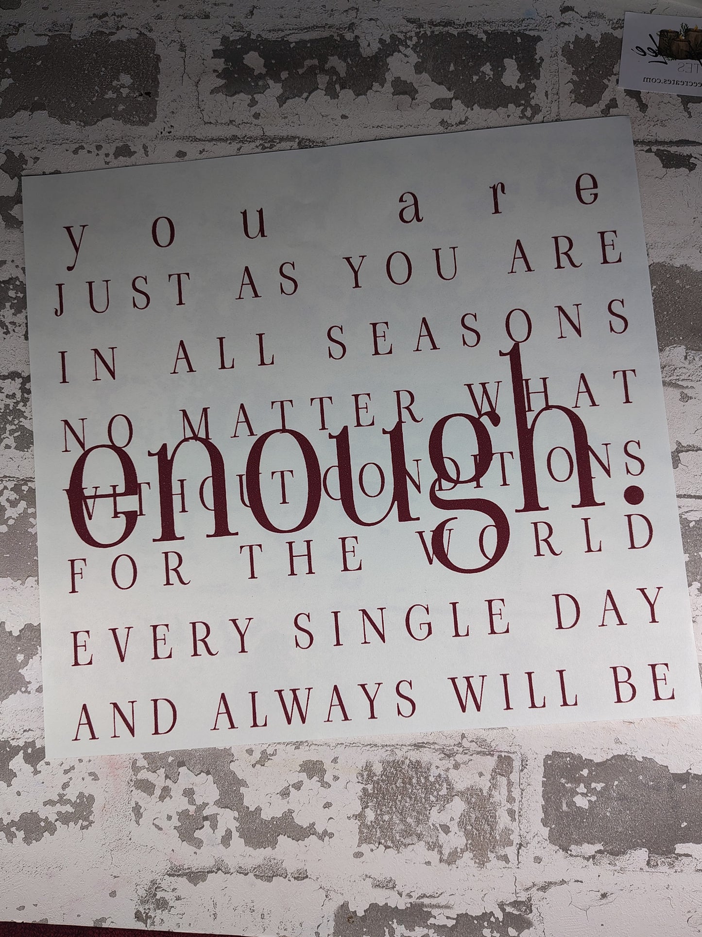 You are ENOUGH