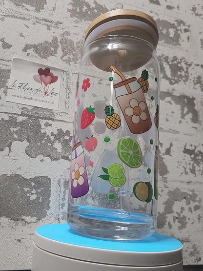 Summer Fun 20oz glass tumbler